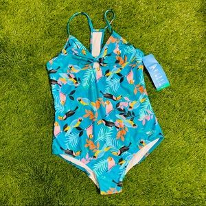 Speedo Girls Racerback Swimsuit Sz 16